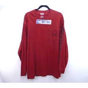 Duluth Trading Co Mens Longtail 'Choppin wood' Long Sleeve Shirt Size L